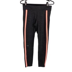 Under Armour Gray Heather Pink Pinstripe Leggings Women's Size Small